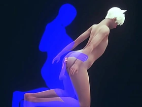 耽美伪娘-性感猫耳伪娘激烈性爱完整版-女装子日本亚裔动漫游戏同志色情 hot horny gay porn