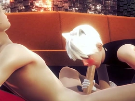 伪娘男同 - 艾伦手交和口交 - 伪娘伪男异装者动漫漫画日本亚洲游戏色情同性恋 chubby gay asian porn