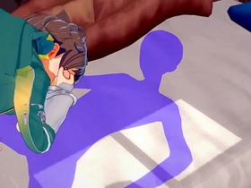 《为美好的世界献上祝福》男同版 - 和真激烈性爱[手交、口交、被操第一视角] - 日本动漫游戏色情同性 gay porn japan furnishing